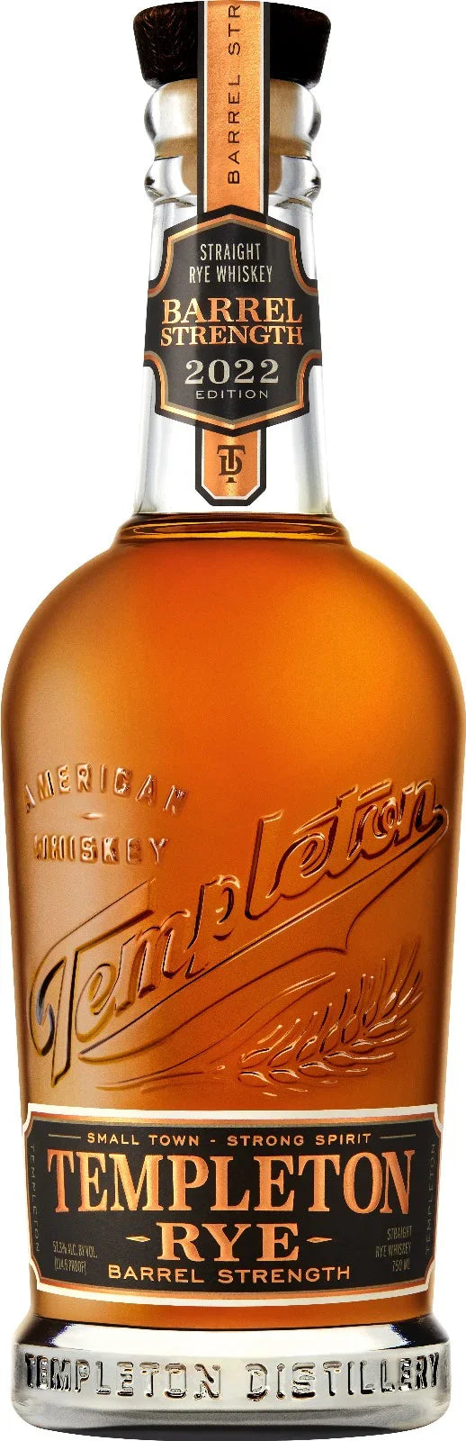 Templeton Barrel Strength Rye Whiskey – Bold, Smooth, and Refined
