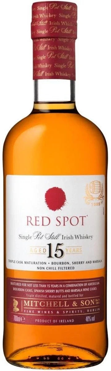 CASK 15 Years 赤ウイスキー 750ml Red Spot 15 Year Single Pot Still Irish Whiskey (750Ml) - $239.99