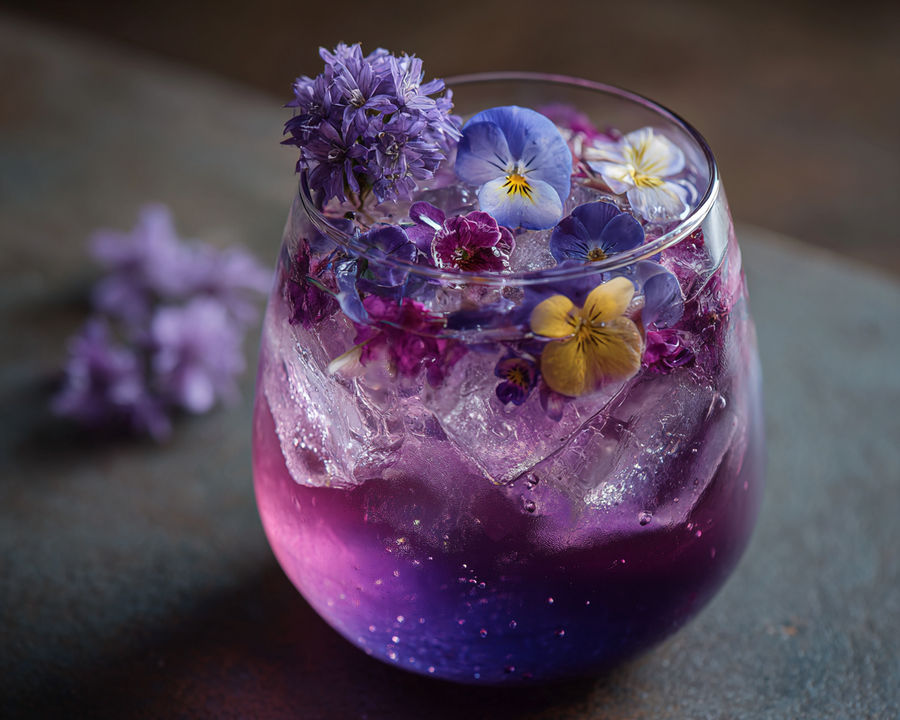 Berry Divine Fizz: Elderflower Gin Cocktail