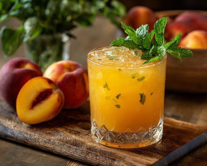 Southern Peach Smash: Peach Whiskey Smash