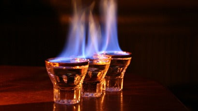 WHY ALCOHOLIC DRINKS ARE SET ON FIRE