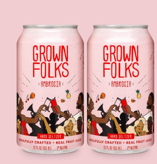 Grown Folks Hard Seltzer Variety Pack ( 6 pack of Cans )