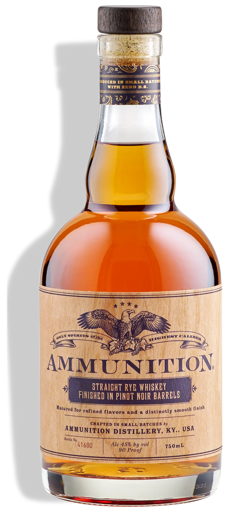 Ammunition Straight Rye Whiskey Finished In Pinot Noir Barrels (750Ml)