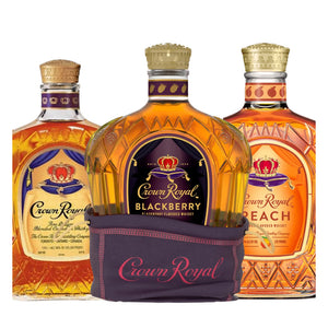 Crown Royal Trio (750Ml x 3)  Classic, Blackberry, & Peach