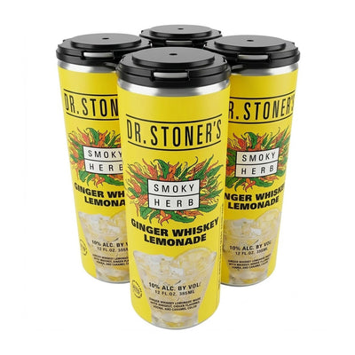 Dr. Stoner's Smoky Herb Ginger Whiskey Lemonade (Rtd), 4 X 12 Oz