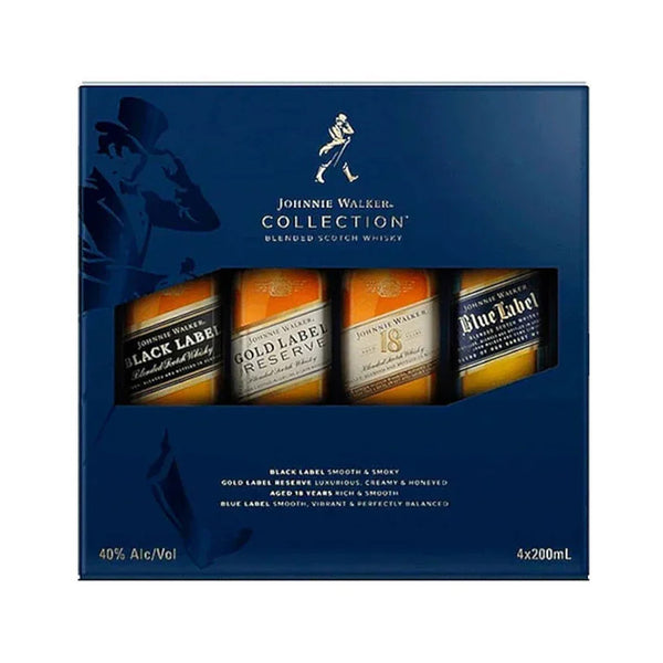 Johnnie Walker Collection 4 Pack: Classic Scotch Whisky Set