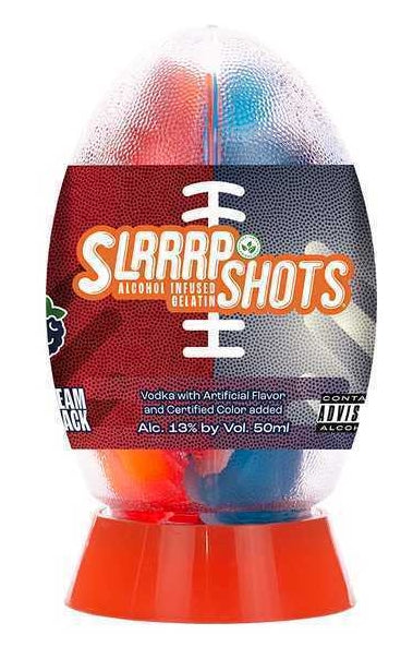 Slrrrp Shots Football - Red & Blue 20 Count