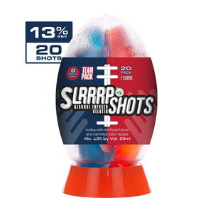 Slrrrp Shots Football - Red & Blue 20 Count