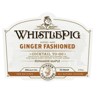 Whistlepig Ginger Fashioned Cocktail To Go (375Ml)