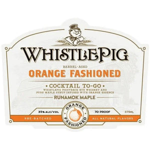 Whistlepig Orange Fashioned Cocktail To Go (375Ml)