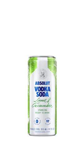 Absolut Vodka Soda Lime & Cucumber (4 Pack)