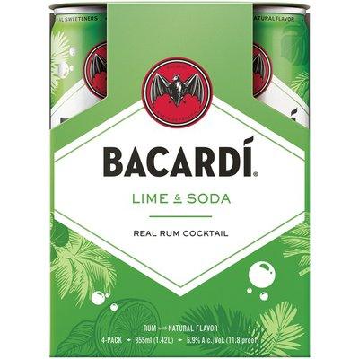 Bacardi Lime & Soda Rum Cocktail (4 Pack)