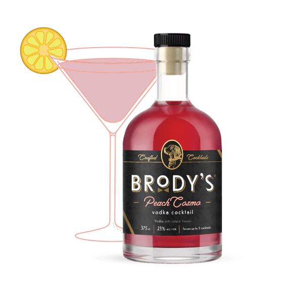 Brody’s Peach Cosmo – Rtd Vodka Cocktail (375Ml)