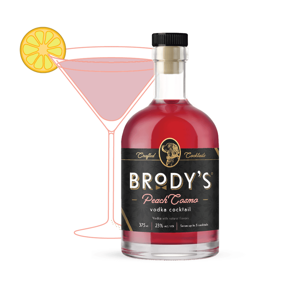 Brody’s Peach Cosmo – Rtd Vodka Cocktail (375Ml)