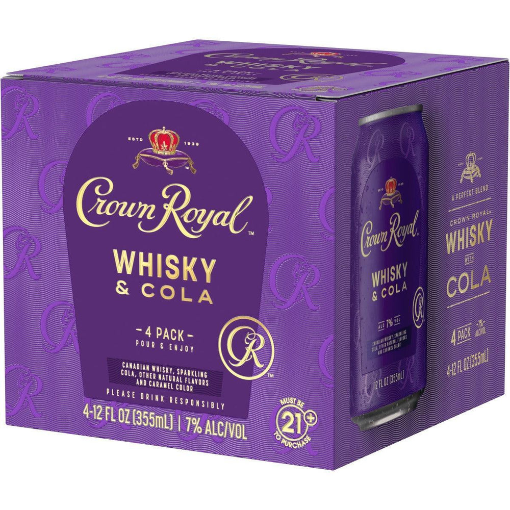 Crown Royal Cans Whiskey And Cola Cocktail (4 Pack)