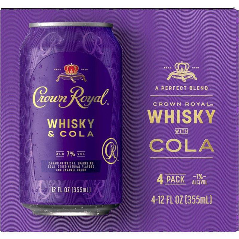 Crown Royal Cans Whiskey And Cola Cocktail (4 Pack)