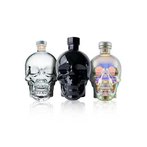 Crystal Head Vodka 750ml 2本セット　未開封 Crystal Head Vodka Clear Glass Skull Empty Bottle with Box