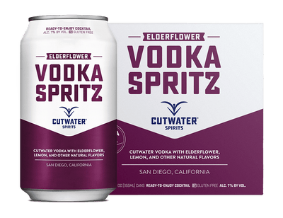 Cutwater Elderflower Vodka Spritz Canned Cocktails (4 Pack)