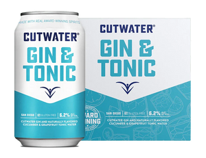 Cutwater Gin And Tonic Canned Cocktails (4 Pk)