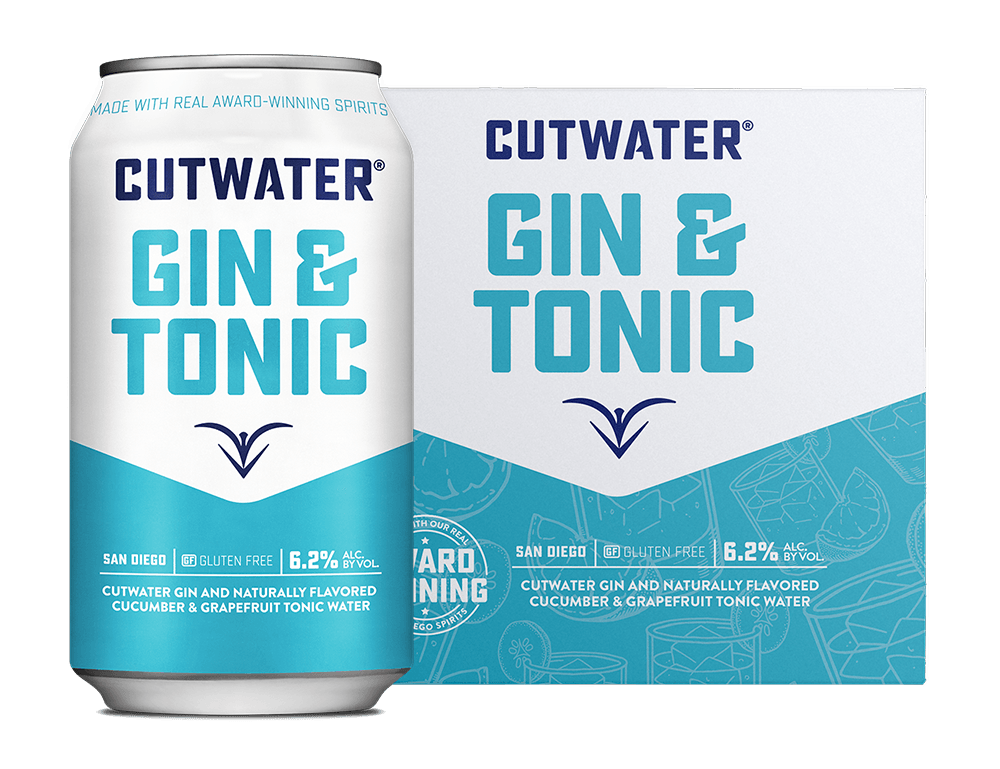 Cutwater Gin And Tonic Canned Cocktails (4 Pk)