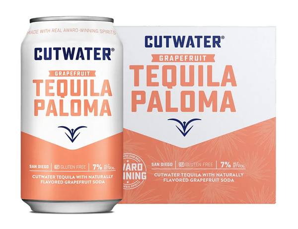Cutwater Grapefruit Tequila Paloma Canned Cocktails (4 Pk)