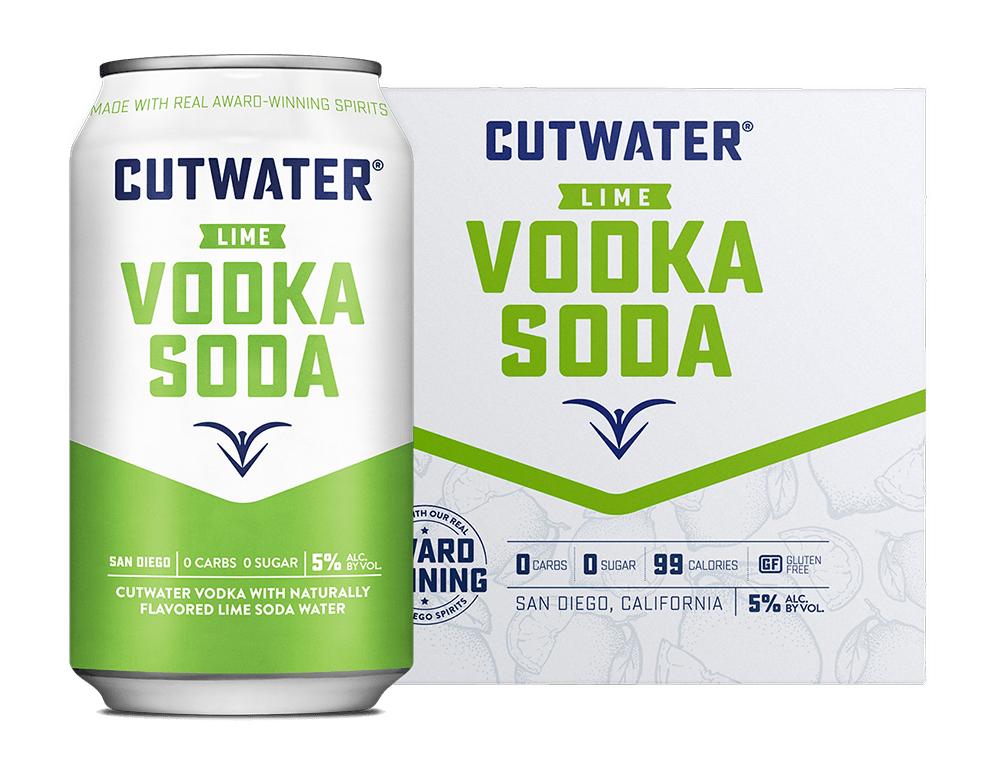 Cutwater Lime Vodka Soda Canned Cocktails (4 Pk)