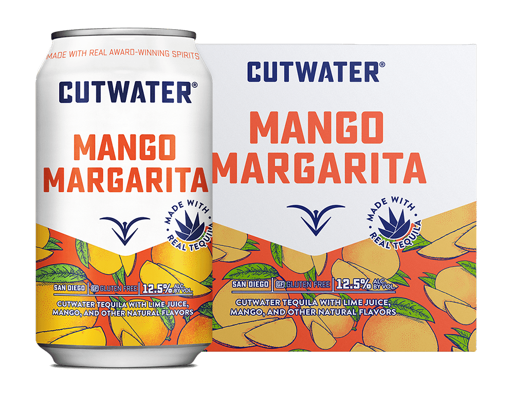 Cutwater Mango Margarita Canned Cocktails (4 Pack)