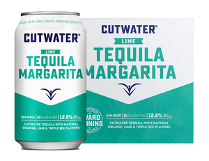 Cutwater Tequila Lime Margarita Canned Cocktails (4 Pk)