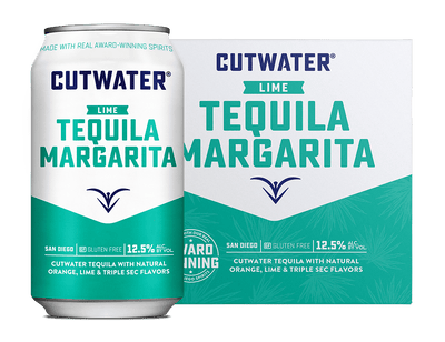 Cutwater Tequila Lime Margarita Canned Cocktails (4 Pk)