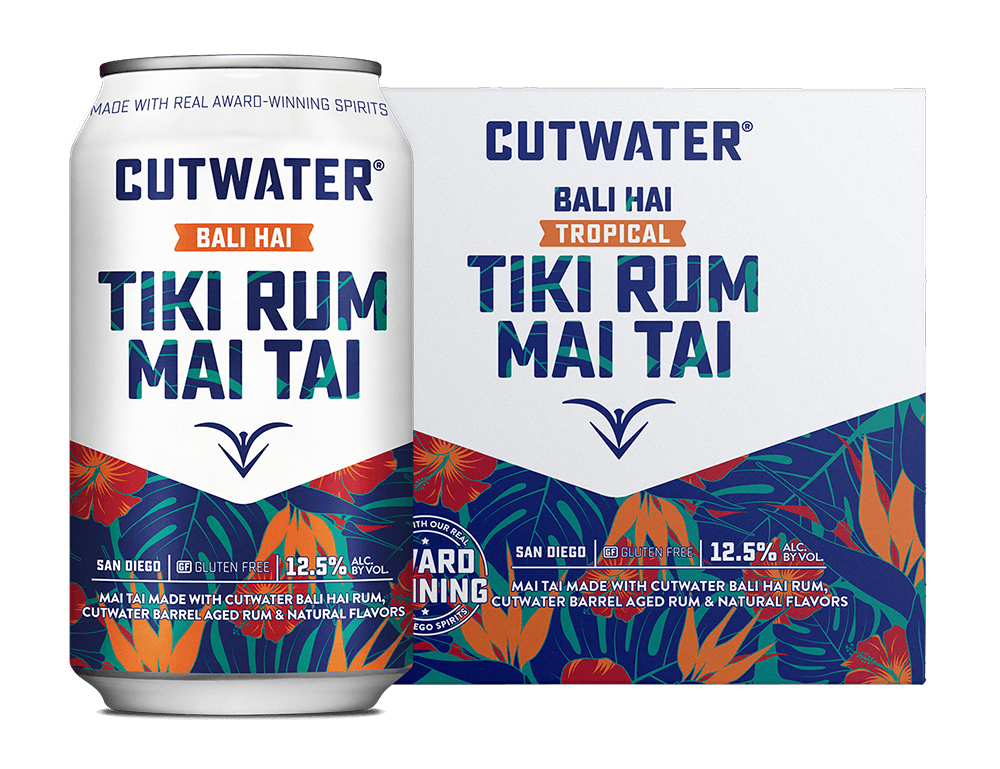 Cutwater Tiki Rum Mai Tai Canned Cocktails (4 Pk)