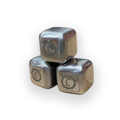 Cws Engraved Metal Cocktail Cubes (Pack Of 3)