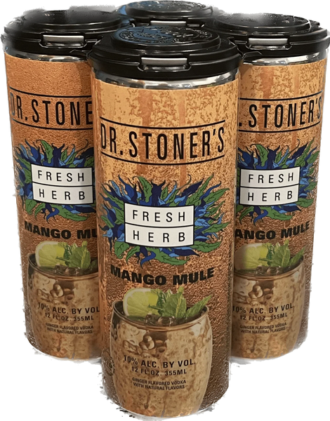Dr. Stoner's Fresh Herb Vodka Mango Mule (Rtd), 4 X 12 Oz