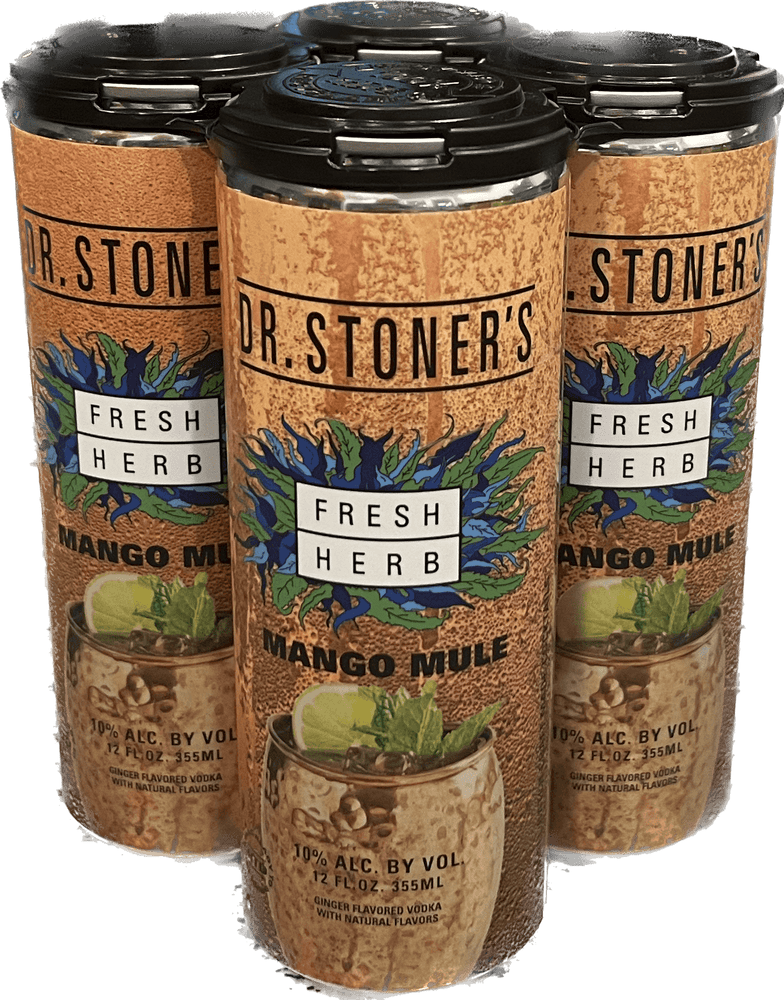 Dr. Stoner's Fresh Herb Vodka Mango Mule (Rtd), 4 X 12 Oz