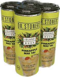 Dr. Stoner's Island Bush Herb Rum Pineapple Mai Tai, 4 X 12 Oz