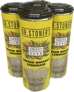 Dr. Stoner's Smoky Herb Ginger Whiskey Lemonade (Rtd), 4 X 12 Oz