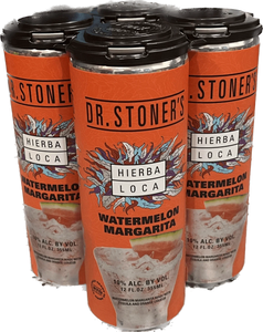 Dr. Stoner's Tequila Hierba Loca Watermelon Margarita, 4 X 12 Oz