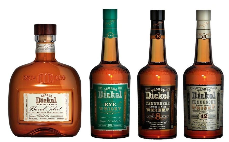 GEORGE DICKEL WHISKY COLLECTION (4 BOTTLES)