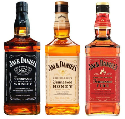 JACK DANIEL'S WHISKEY COLLECTION (3 BOTTLES)