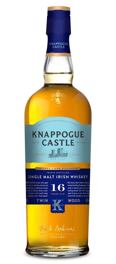 Knappogue Castle 16 Year Single Malt Irish Whiskey (750ml)