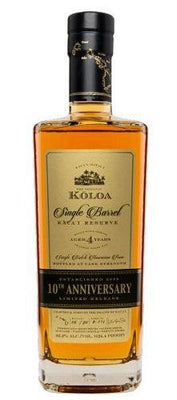 Koloa Single Barrel Kaua'i Reserve 10th Anniversary Limited Release Cask Strength Hawaiian Rum (750ml)