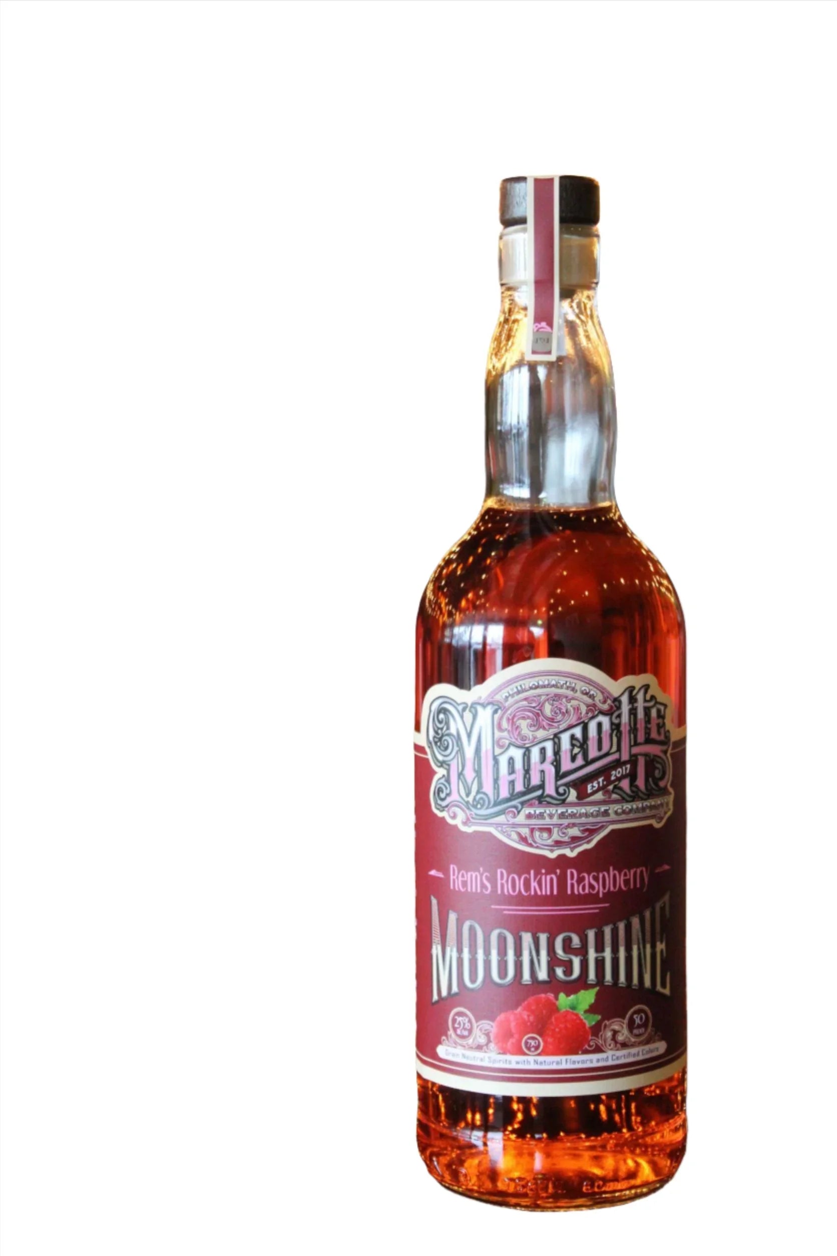 Moonshine Raspberry 750ml Bottle Marcotte Moonshine