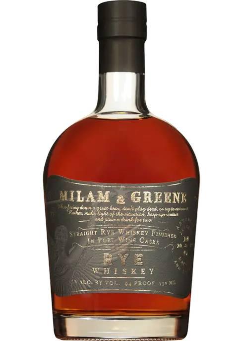 Milam & Greene Straight Rye Whiskey (750ml)