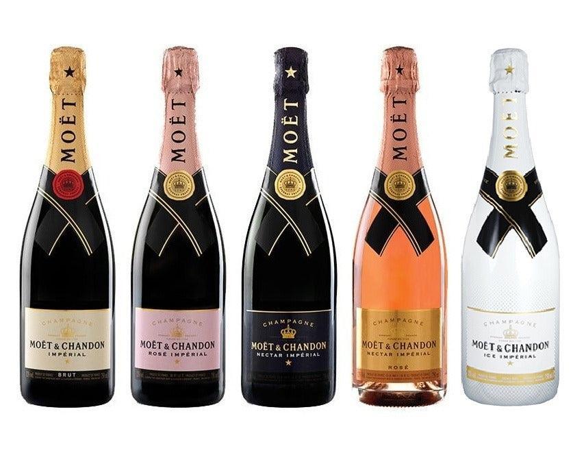 MOET & CHANDON CHAMPAGNE COLLECTION (5 BOTTLES)