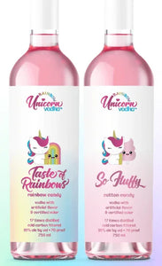Rainbow Unicorn Vodka Duo 2 X 750Ml Cotton Candy And Rainbow Candy
