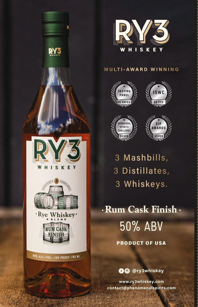 Ry3 Whiskey  - Rum Cask Finish (750Ml)