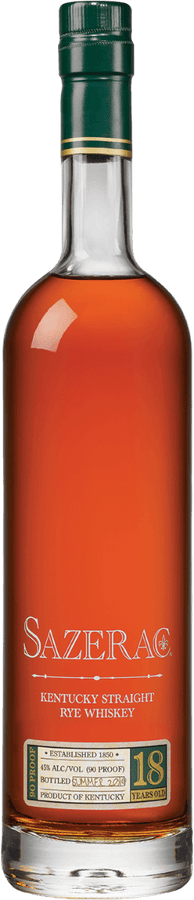 Sazerac Rye 18 Year Old Kentucky Straight Rye Whiskey 2020 Release (750 ml)