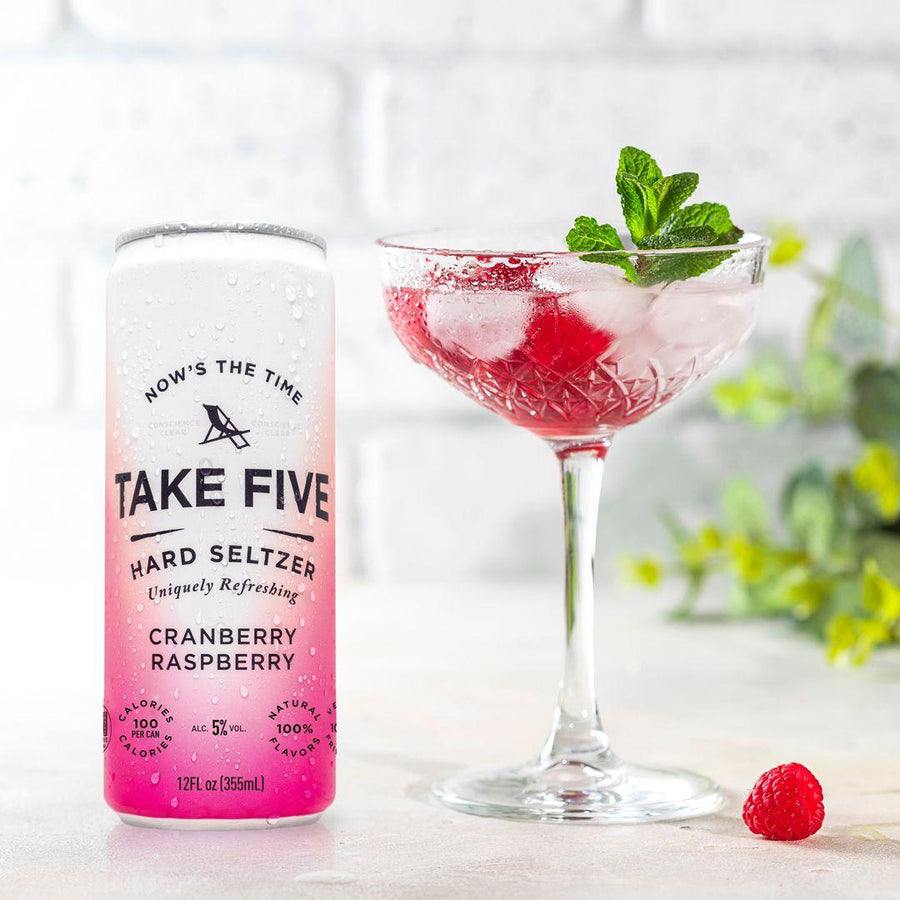 Take Five Hard Seltzer - Cranberry Raspberry (6 pack)