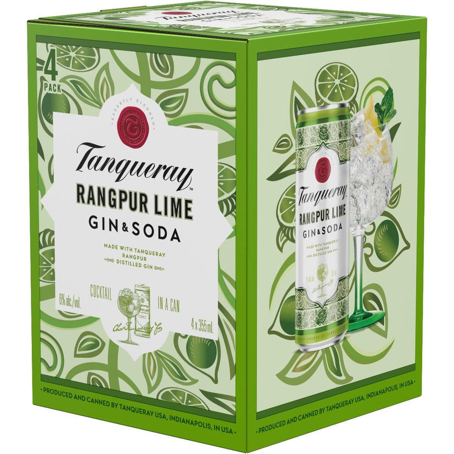 Tanqueray Rangpur Lime Gin & Soda Canned Cocktail (4 Pack)