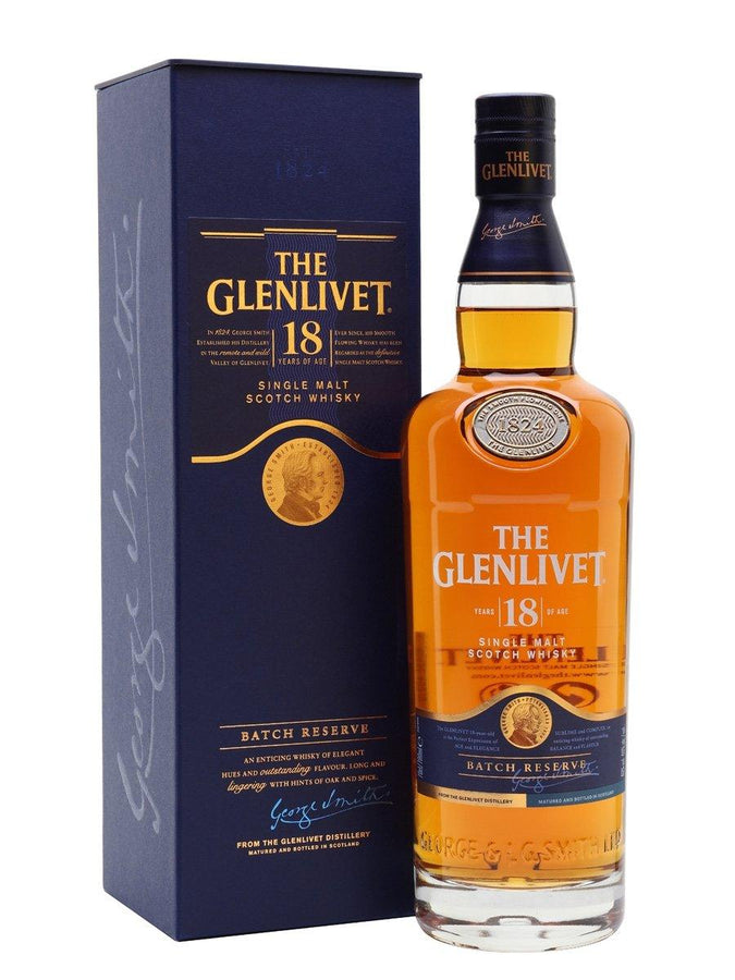 THE GLENLIVET 18 YEAR SCOTCH WHISKY (750 ML)