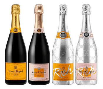 VEUVE CLICQUOT CHAMPAGNE COLLECTION (4 BOTTLES)